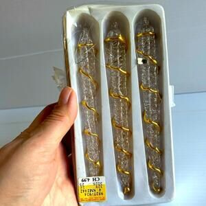 Vintage Icicle Plastic Ornaments in Box